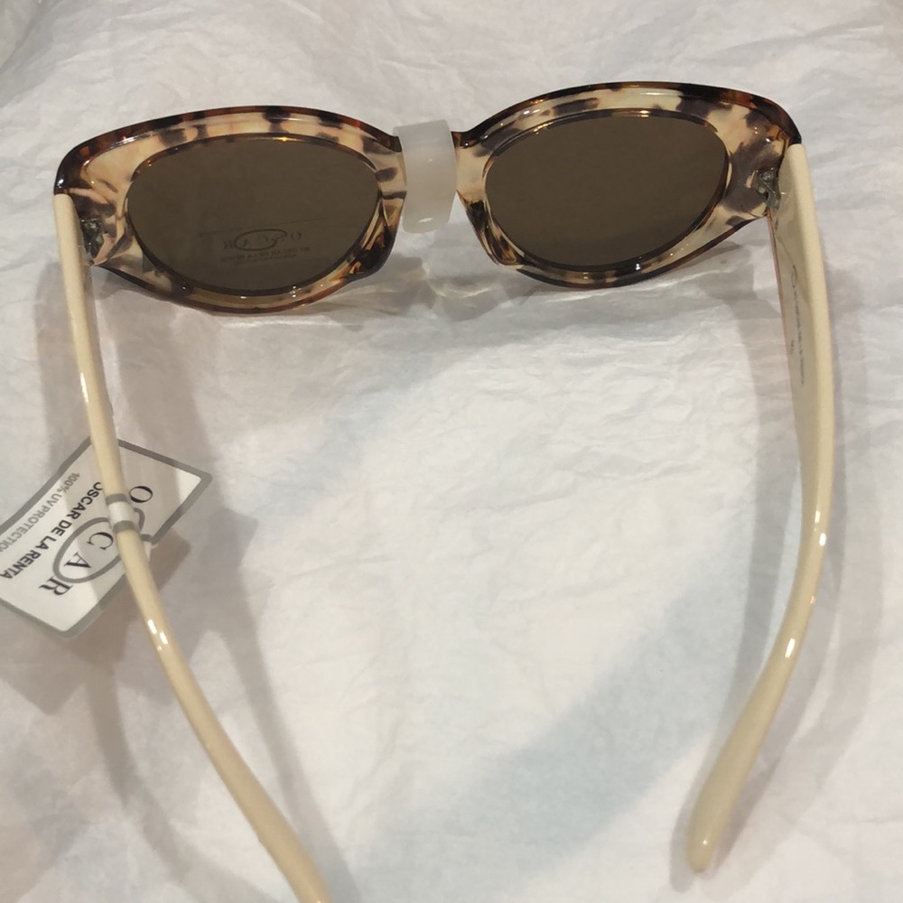Oscar de la renta mod1390 brown multi oval‎ sunglasses new